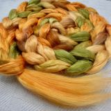 Silk/Retted Bamboo Combed Top/Sliver in Salt Spring Island Limited Edition colorway - 'Southey Point'  25g