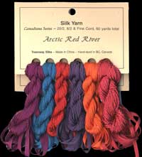 Canadiana Series &ndash; Arctic Red River: Bordello 20, Mardi Gras 205, Intrepid 48, Pomegranate 12, Mermaid Tears 14, Wild Bordeaux 209