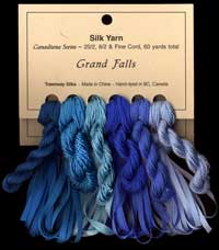 Canadiana Series &ndash; Grand Falls: Ice Poppy 8, Bachelor's Button 7, Lapis Lazuli 6, Sea Spray 16, Turkish Bath 19, Dragonfly 18