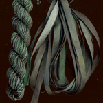 montano series fine cord silk thread and 3.5mm silk ribbon in forest